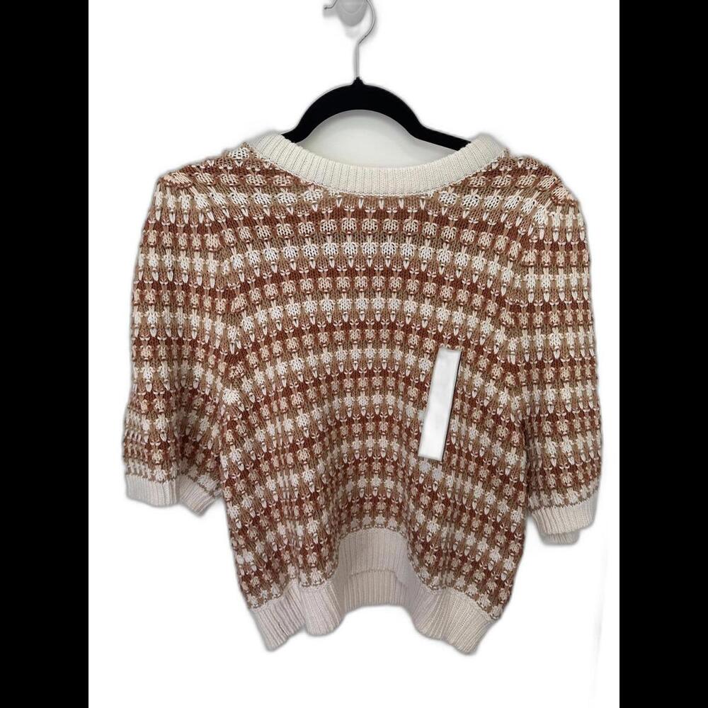 Universal Thread Puff Elbow Sleeve Crewneck Cream Pullover Sweater